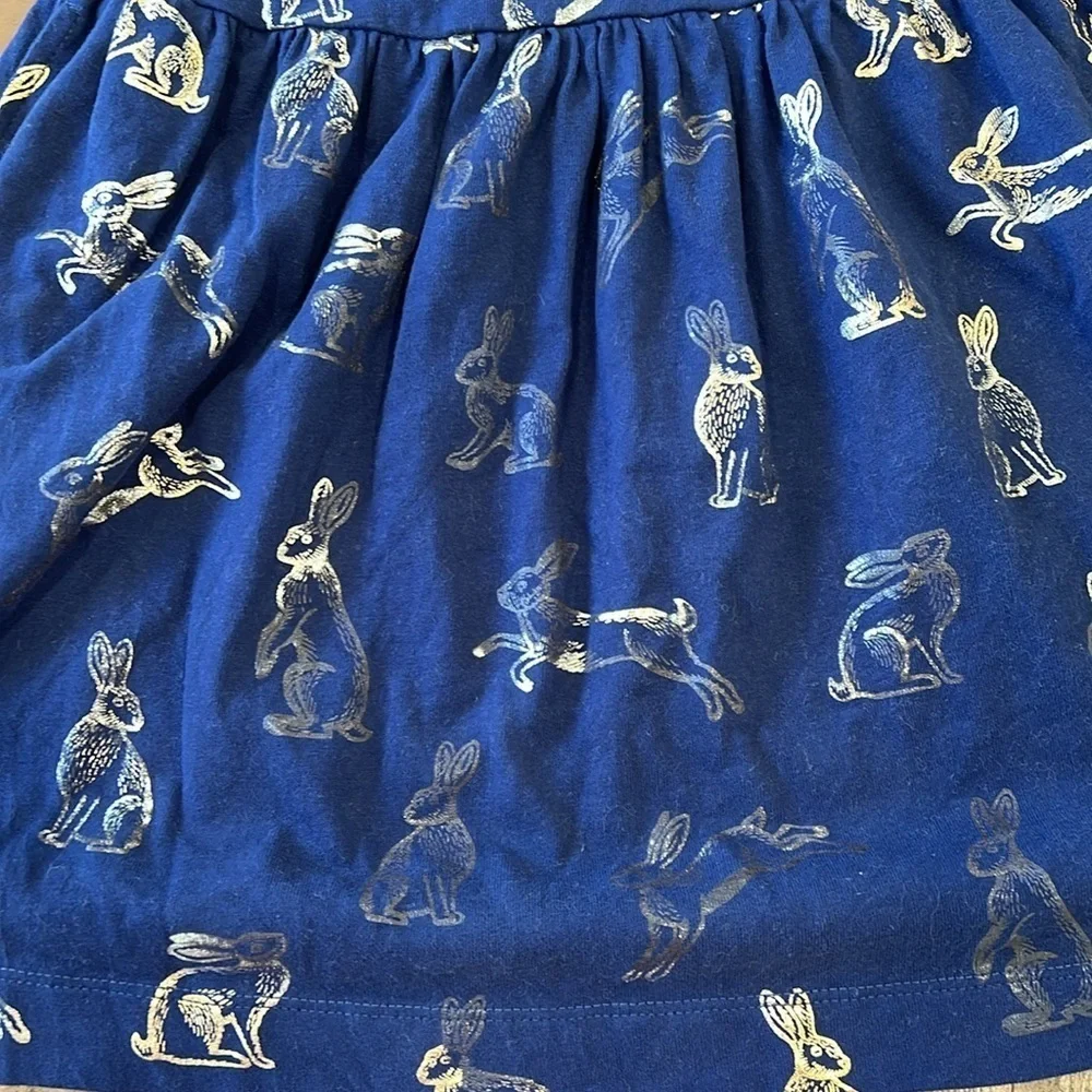 Mini Boden metallic rabbit dress